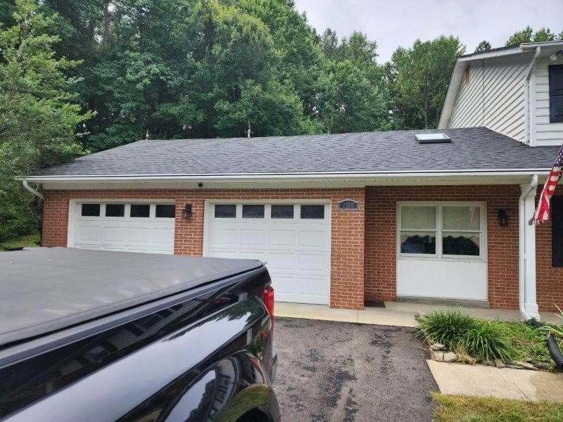 Home exterior with new gutters