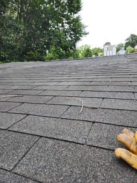 Roof surface prepared for coating