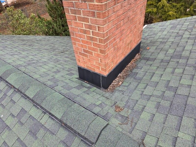 Chimney flashing inspected and sealed